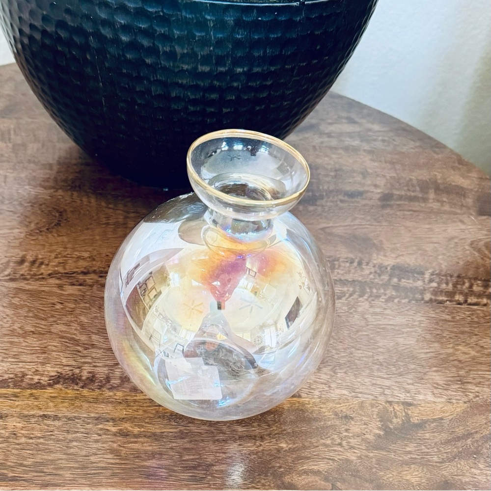 Vintage glass bulb vase, Mica
